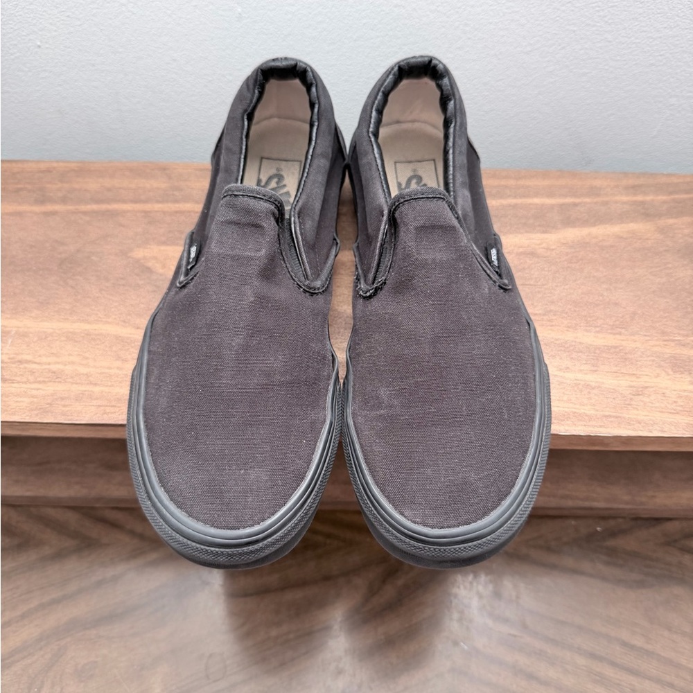 Vans Slip-On Skate Shoe - Black Monochrome - Picture 2 of 5